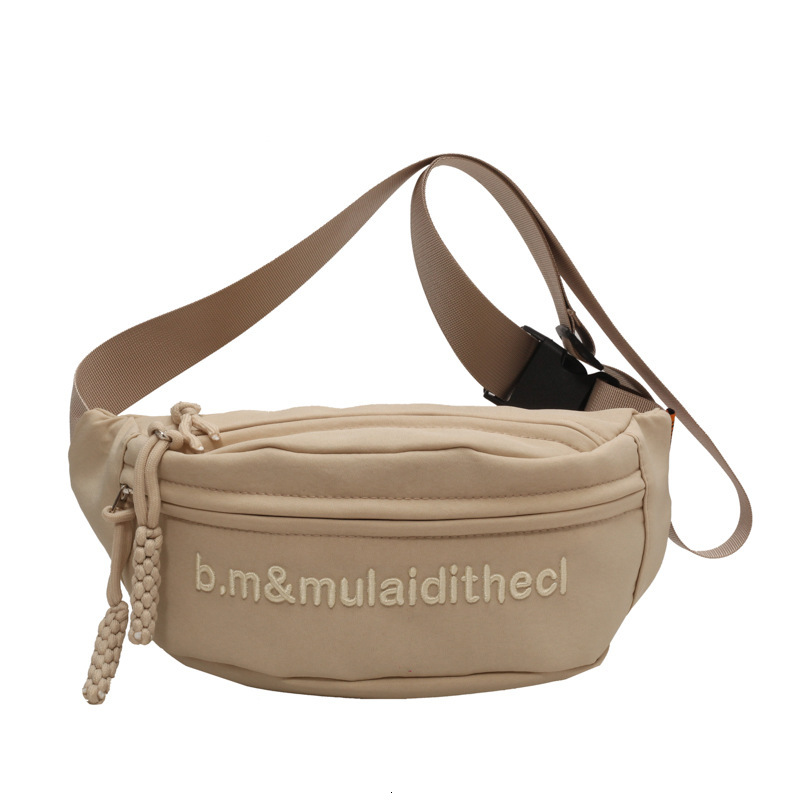 Free shipping designer Korean Style Letter Canvas Chest Bag for Women 2025 New Casual Sports Style Shoulder Bag Trendy Versatile Super Popular Crossbo