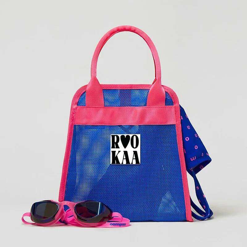 Handbag Beach bag Mesh Wash Storage Bag Color Matching Swimming Hollow Drain Bath Travel Mesh