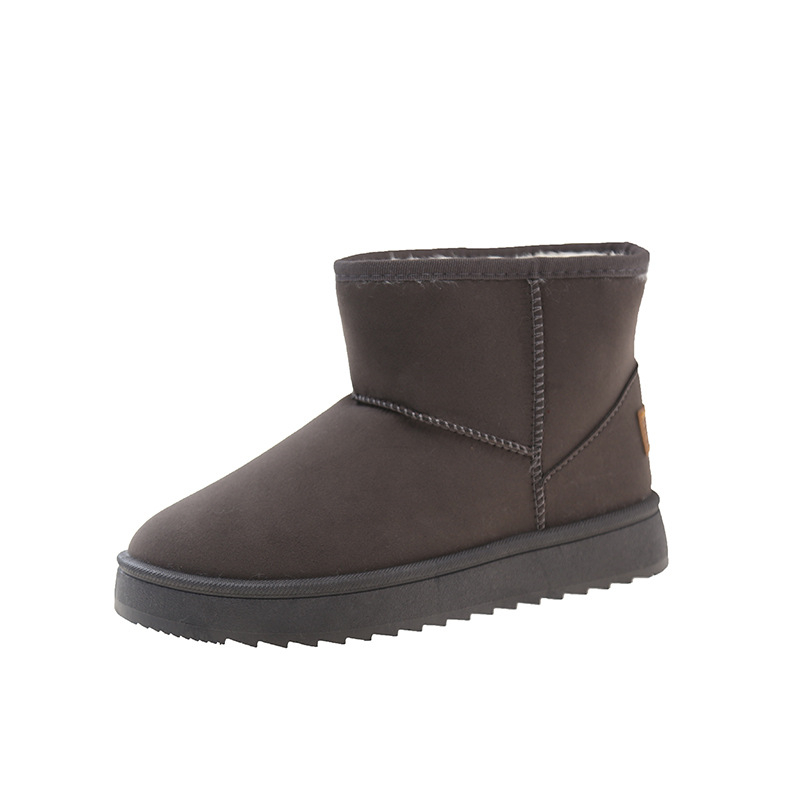 hot Free shipping designer Boots for woman winter cotton shoes keep warm anti slip Ankle Boots Fashion vintage casual snow boots black grey