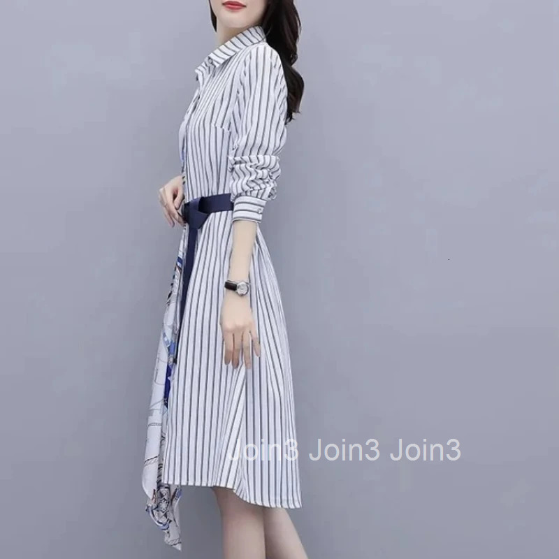 Shirt Female Dress Korean Style Womens Long Sleeve Dresses A Line Outfits Vintage G Elegant and Pretty Trendy Loose On Sales X