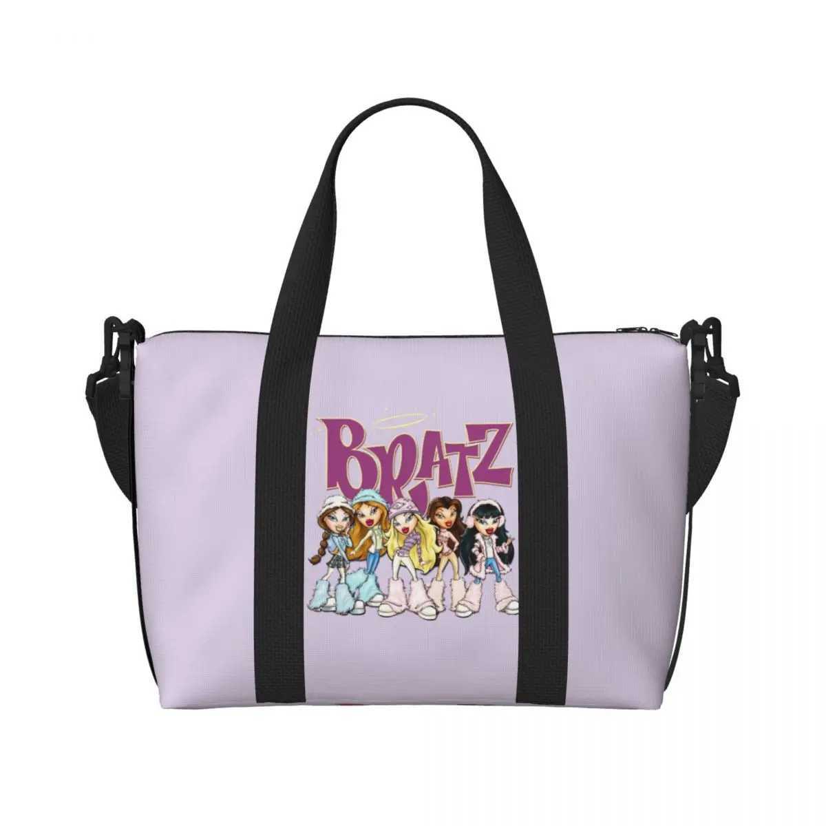 Custom Large Bratz Doll Tote Bag Women Tv Movie Cartoon Shoulder Shopping Gym Beach Travel Bag W250618