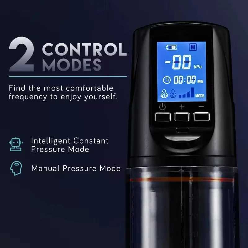Sex Toys For Men LCD Display Electric Vacuum Penis Enlargement Extend Training Pump For Men Powerful Suction Extender W250618