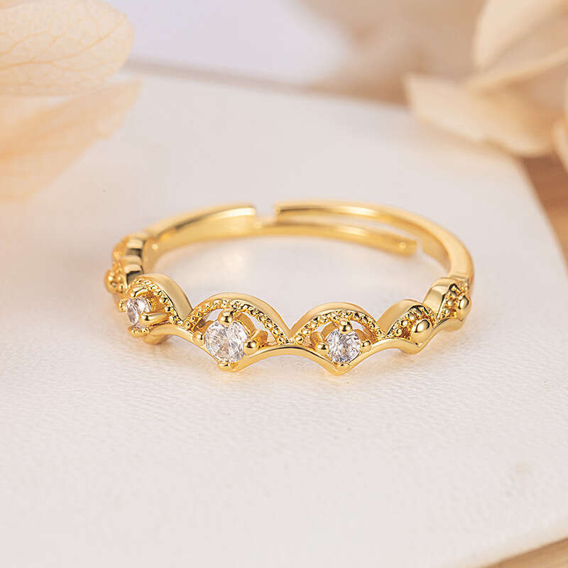 Thanos Style Energy Series Natural Topaz Moonstone Labradorite Amethyst Light Luxury Ring Simple