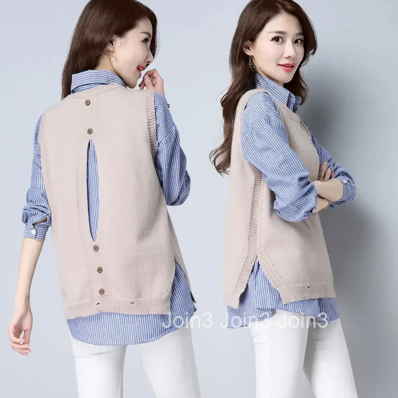 Solid Casual Round O Neck Waistcoat New Knitwear Smooth Light Female Sweater Youthful Clothes Luxury In Y2k Womens Knitted Vest