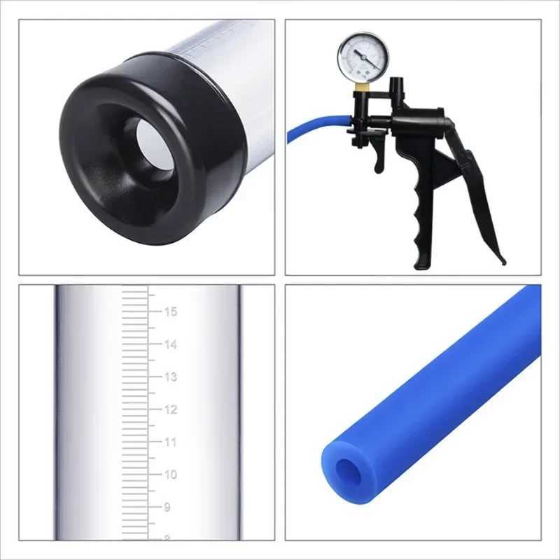 Penis Pump Manual Penis Enlarger Sex Toy for Men Vacuum Pump Male Masturbation Penis Extender Trainer Adults Sex Product W250618
