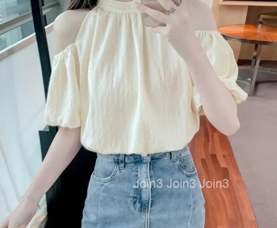 Kawaii with Bow Womens Shirt and Blouse Chiffon Puffy Sleeves Cute Female Tops Sexy Cool Tall Elegant Chic Luxury Social M Fine