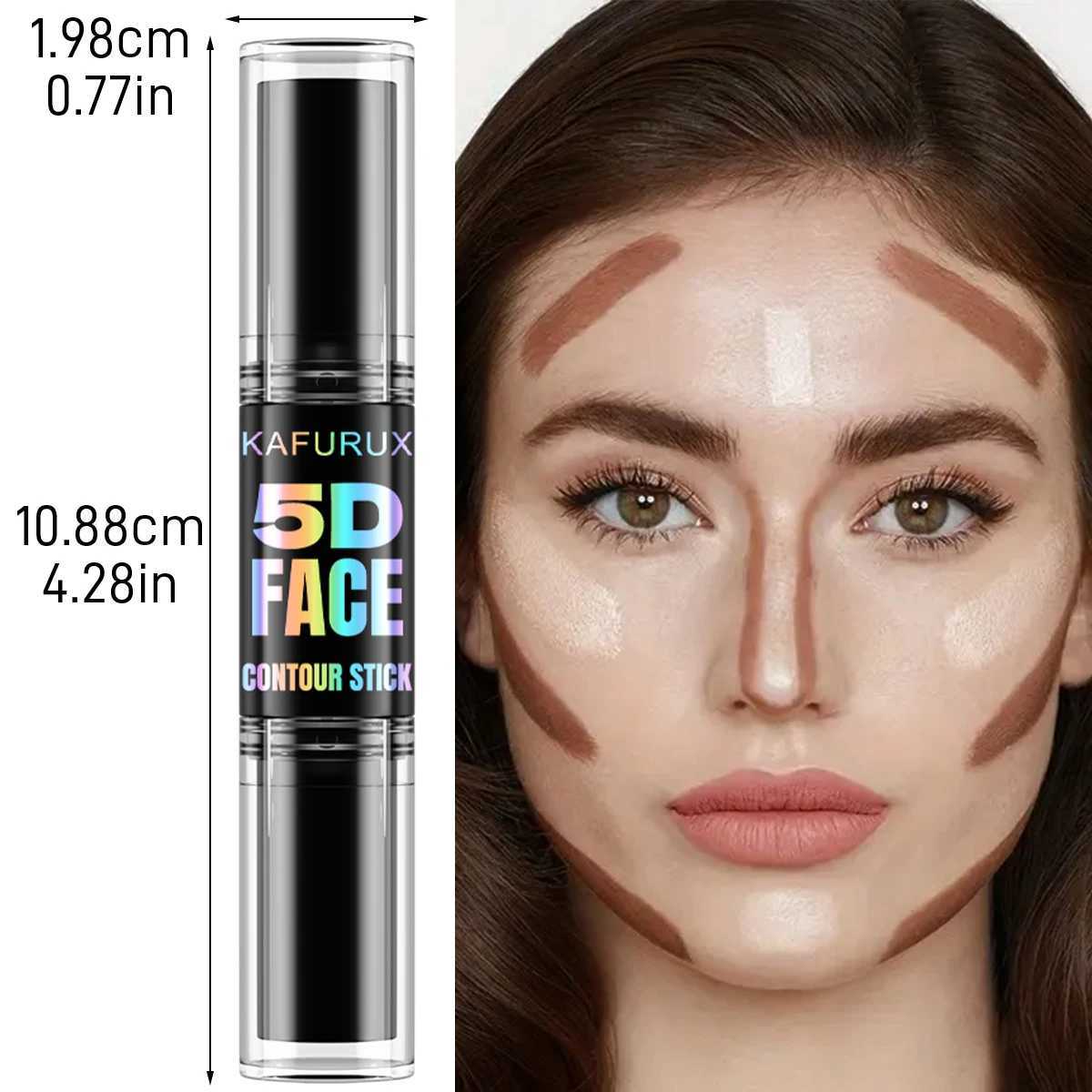1PC Double Head Highlight Foundation Contour Pen Face Makeup Waterproof Concealer Stick Pencil Cosmetics for Women Gifts XJ250618