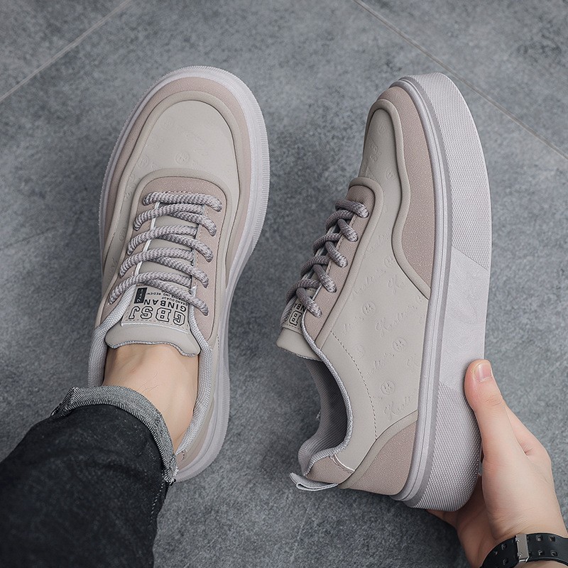Designer shoes Autumn new men's casual sports shoes, low-top lace-up, fashionable and versatile, thick-soled height-increasing men's shoes, 