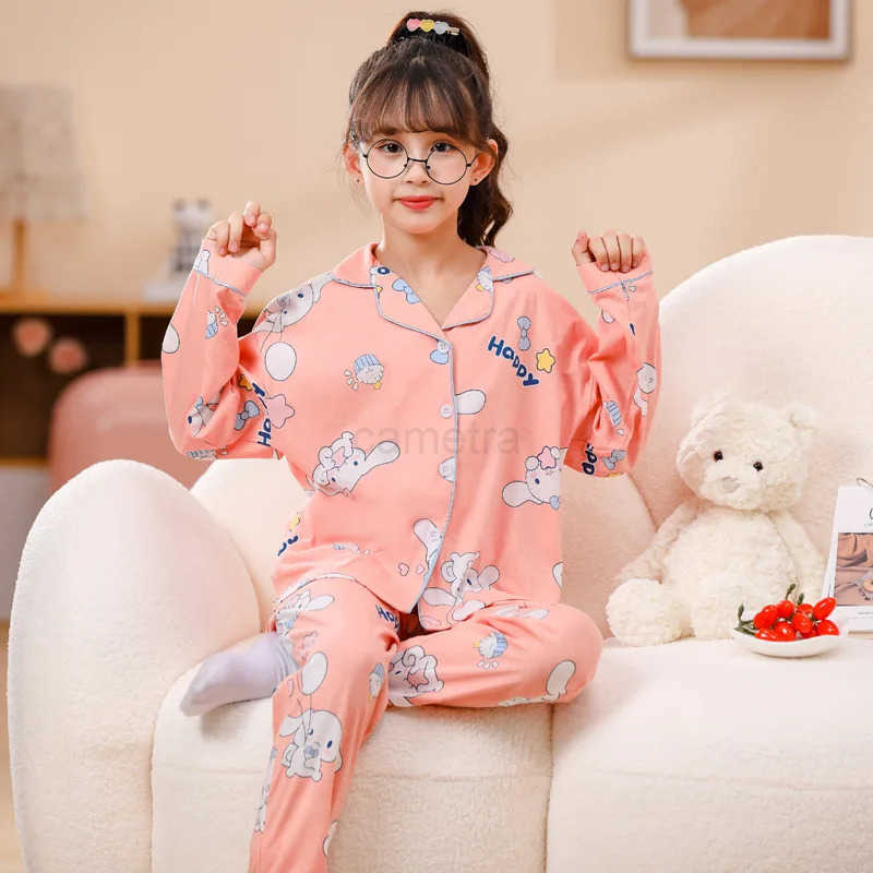 Sanrio Cute Kuromi Girls Pajama Sets Harajuku Lovely Cartoon Print Night Clothes Set Soft Suitable Comfortable Indoor Costume Autumn XJ250618XJ250618