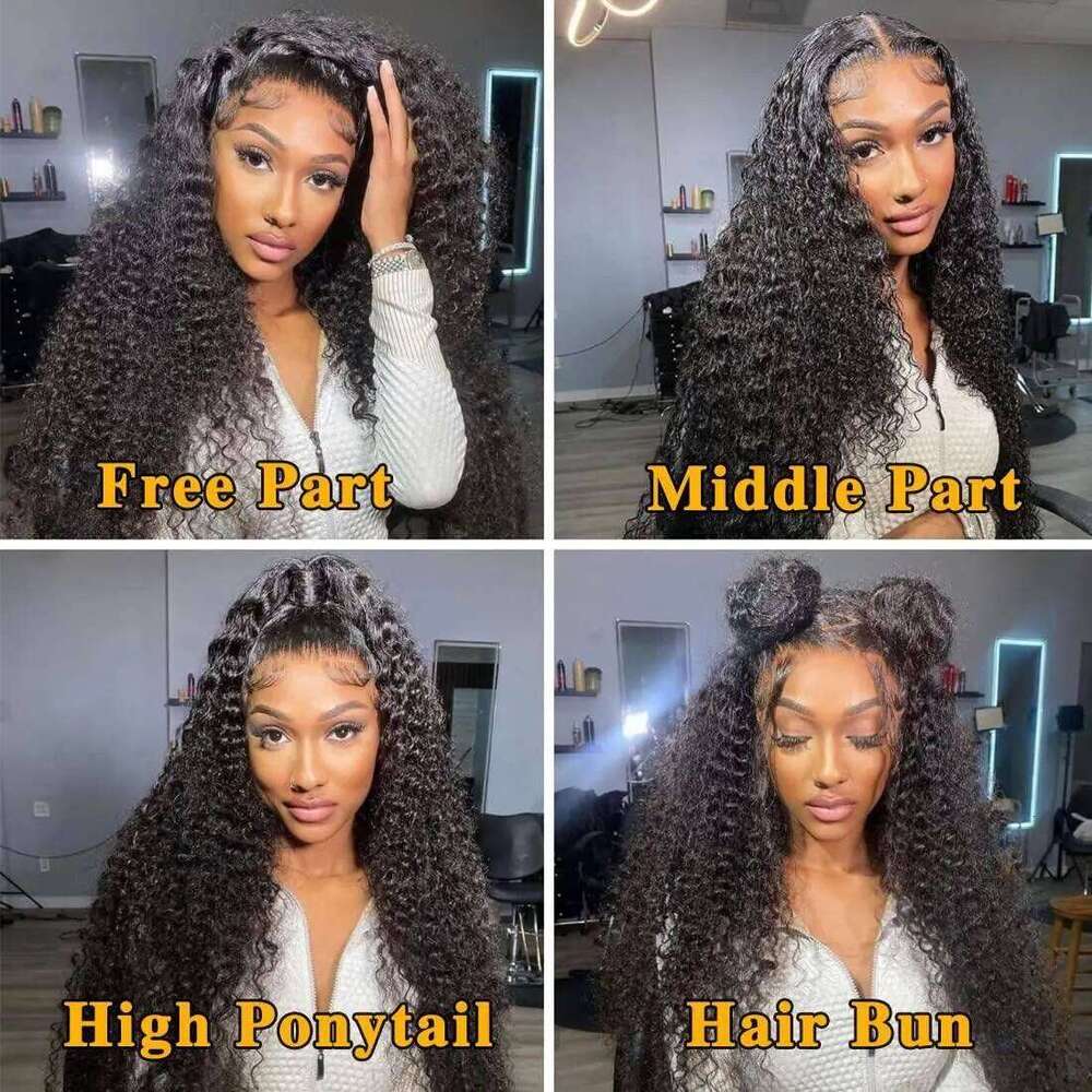 13x4 13x6 Deep Wave Transparent Lace Front Glueless Wigs Human Hair Ready To Wear 6x4 5X5 Closure Wig Preplucke