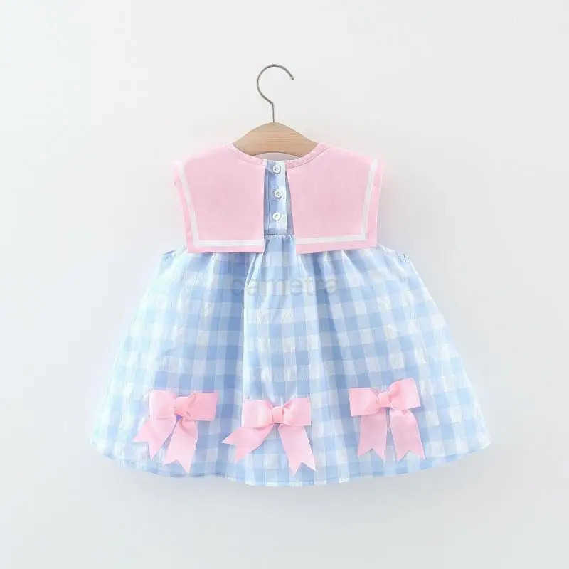 Sanrio Sanriou Girl Dress Summer Cotton Navy Leader Princess Skirt Cute Cartoon Anime Childrens Clothing My Melody Festival Gift XJ250618