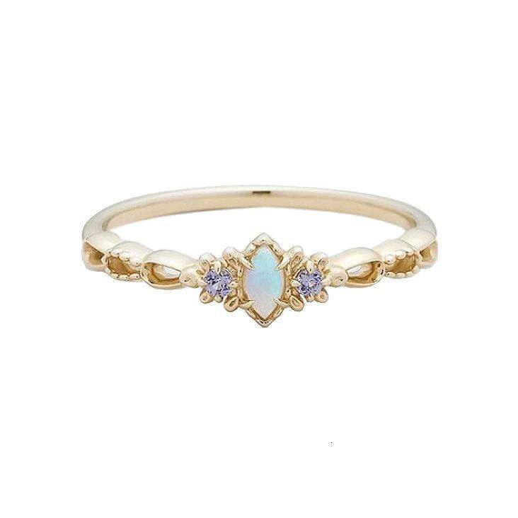 New Korean and Japanese Style Rings for Women, Personalized Gold-Plated Jewelry Accessories, Hot-Selling Live Streaming Explosive Products