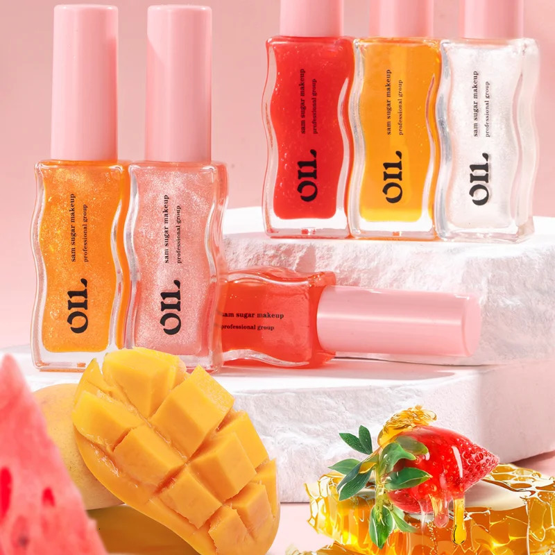 Sheer Pearlescent Mirror Lip Gloss Liquid Lipstick Fruit Honey Infused Lip Oil Reduce Lip Lines Lip Balm Cosmetics 250618