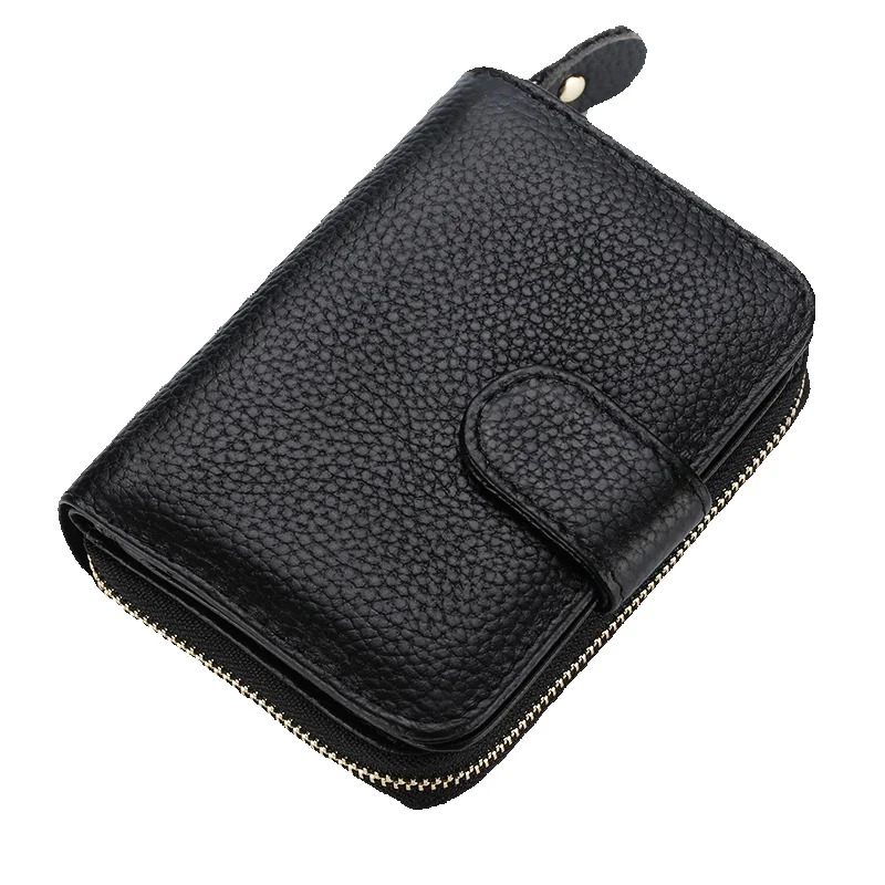 Free Shipping Luxury Top Layer Cowhide Driver's License Wallet RFID Genuine Leather Card Holder Designer Anti-theft Zipper Multi-functional Card 