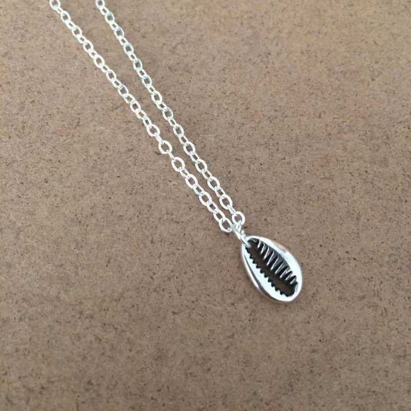 Women Necklace Boho Beach Sea Shell Cowrie Pendant Gold/Silver Plated Chain Necklace Fashion Jewelry Best Gifts W250618