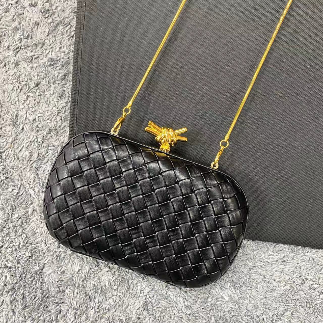 Free Shipping Designer 2025 New Luxury Bag Small High-end Woven Evening Bag Handbag Women's Fashionable Evening Bag