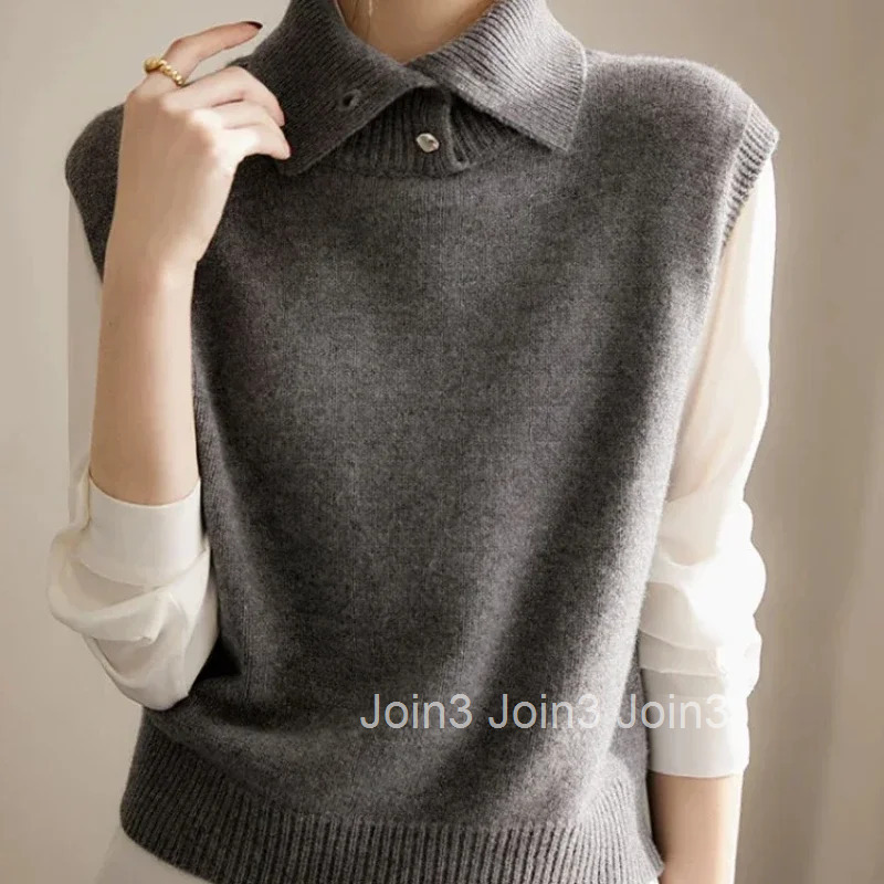 Waistcoat Pullover Korean Style Clothing Knit Vests for Women Cardigans Crochet Clothes Fashion 2025 Cheap Y2k Lady Sweaters