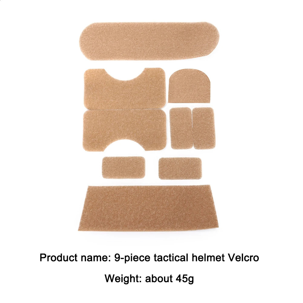 9pcsset Helmet Tape Cover Convenient Equipment Sticky Fastener Accessories Professional Patches Polyester 250611