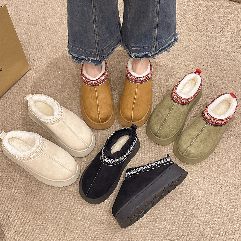 new Free shipping designer Boots for woman cotton shoes keep warm winter Boots vintage classic snow boots black white green