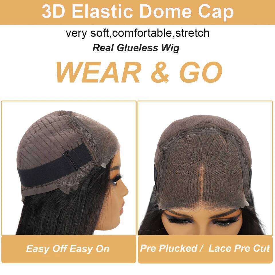 Wear And Go Glueless Human Hair Wig Straight Highlight Short Bob 5x5 Cut Front Pre Plucked 4x4 Lace Closure Wigs