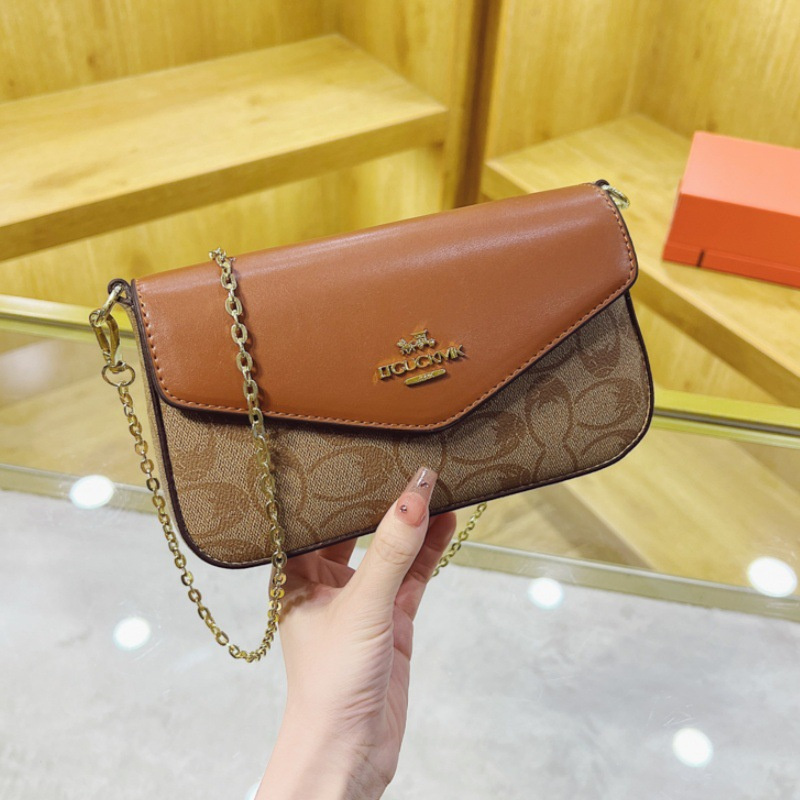 Free shipping designer 2025 new printed envelope bag shoulder bag fashionable small bag women's high-end single shoulder crossbody bag