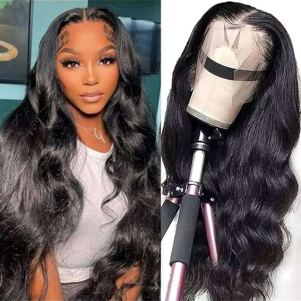 200% Density Body Wave 13x4 13x6 HD Transparent Front Human Hair 5x5 Closure Wigs For Women 360 Lace Wig