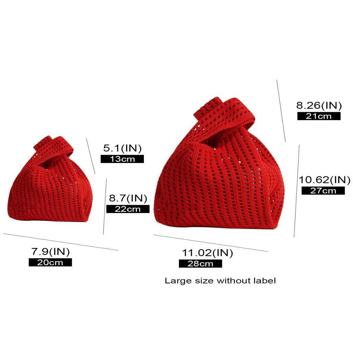 Handmade Knit Handbag Wen Mini Shoulder Bag Fem Casual Color Wide Stripe Plaid Tote Bag Student Cell Phone Package B250618