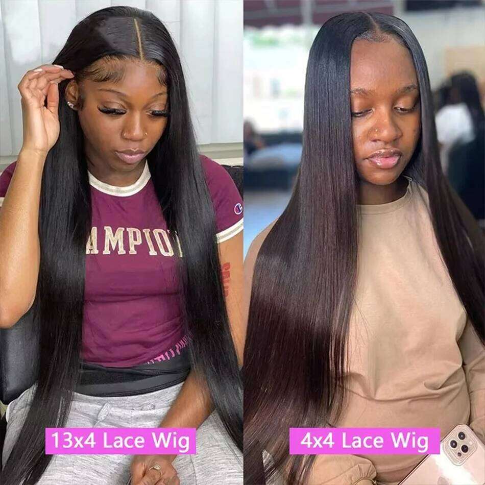 Bone Straight 13x6 Front 5x5 Brazilian Glueless Wig Human Hair Black Transparent 13x4 Hd Lace Frontal Wigs
