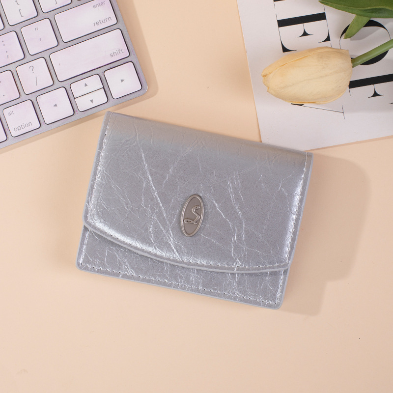 Free Shipping Designer Retro Short Women's Wallet Luxury Bag Large Capacity Simple Solid Color Multi Card Slot Holder Wallet