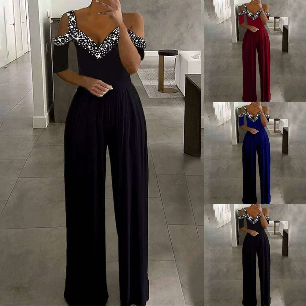 Wear Women Solid Color Print Vest High Waist Slim Wide Leg Pants Jumpsuit Playsuit Casual Loose Sleeveless Cotton Linen Jumpsuits