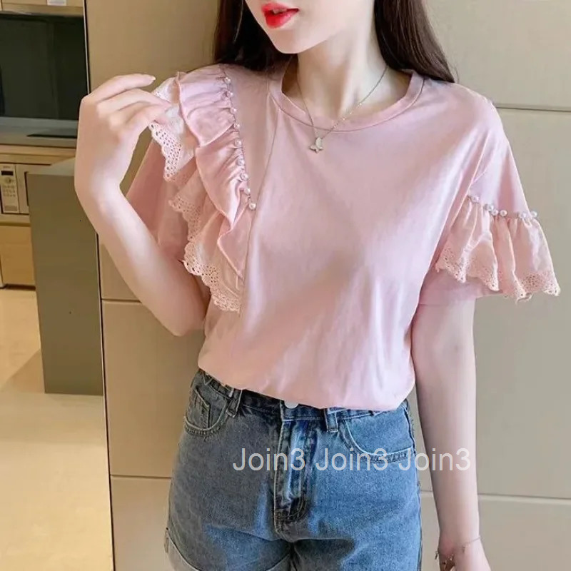 Summer Outfit Female Top Cotton Womens T-shirt Y2k Vintage Elegant Clothes Sale Korean Reviews Many Japanese Fashion Goth Style