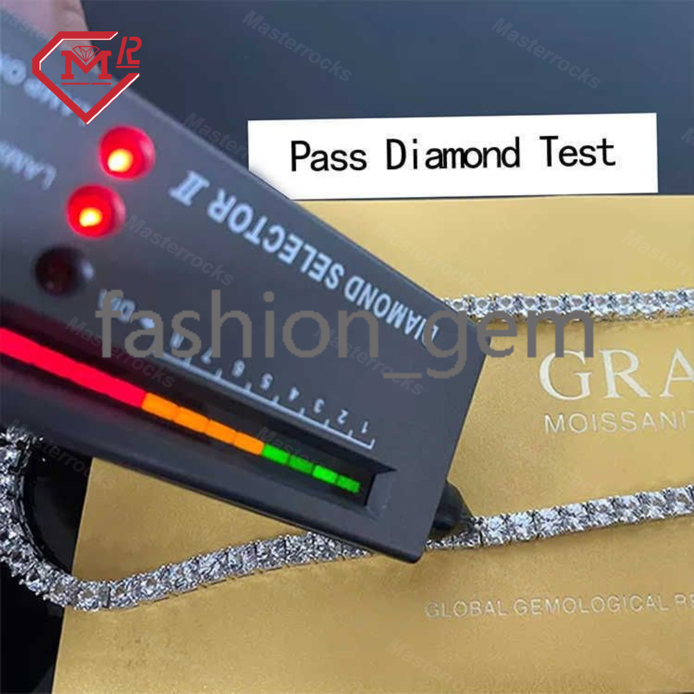 Factory Sale Iced Out 925 Sterling Silver Tennis Chain Bracelet Necklace 3mm 4mm 5mm 6mm 8mm Moissanite Diamond Tennis Chain