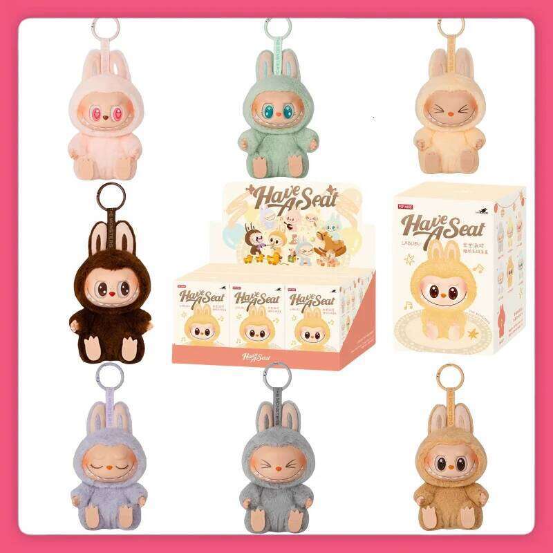 HOT1:1 Keychain The Monsters 2nd Gen Sitting Plush Doll aron Series Blind Box Have A Seat Limited Edition Pendant Gift
