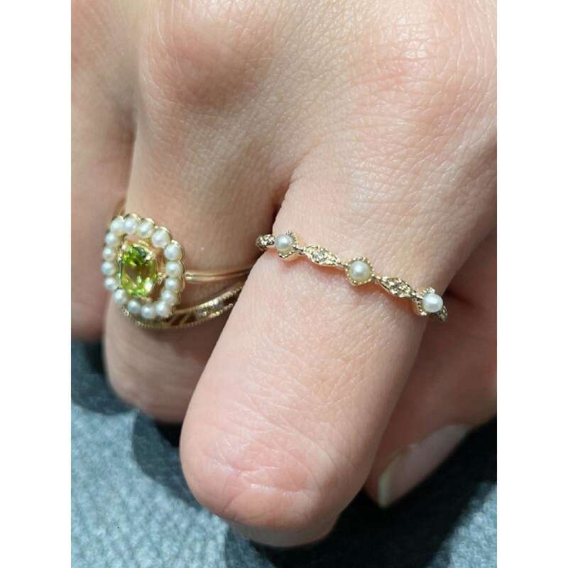 Natural Freshwater Pearl for Women, High-end Feel, Spring 2022 Same Style, Light Adjustable Ring