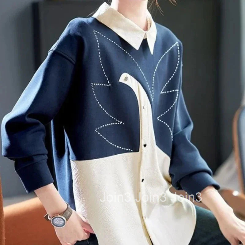 Baggy Womens Sweatshirts Button Female Top Basic Loose High Quality Casual Pullovers Designer Harajuku Fashion Xxl Sport Cheap