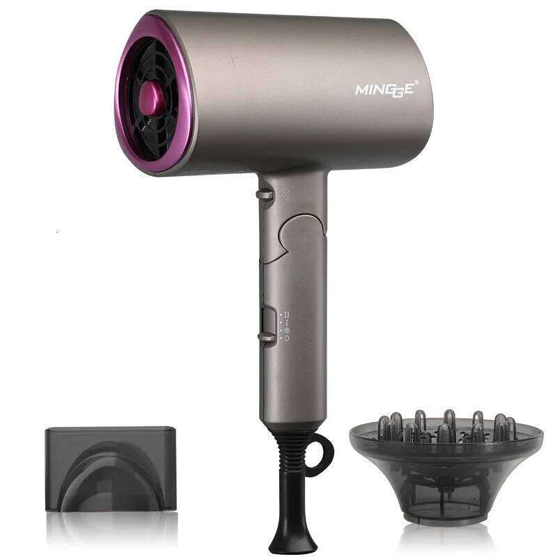 Popular Foldable Hair Dryer 1800W Blue Light Negative Ion Super Silent US/EU/UK/Plug 110V/220V Home Barber Recommended