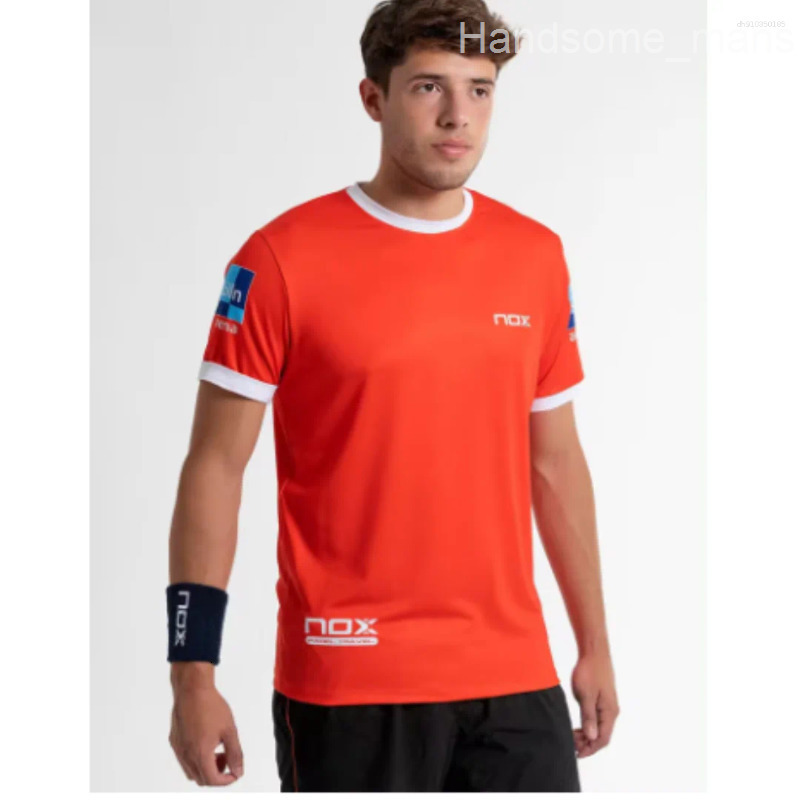 Mens T Shirts Cage Tennis T-Shirt Sports Shirt Spanish Top Athlete Padel Crewneck Short-Sleeved Breathable