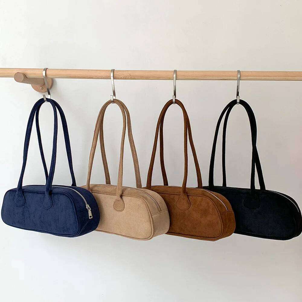 Quality Matte Nubuck Suede Boston Tote Large Winter Office Commuter Shoulder Shopping Bag For Women Handbag