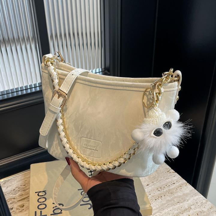 Free shipping designer Trendy Handbag for Women 2025 New Simple Casual Bucket Bag Korean Fashion High-end Crossbody Bag