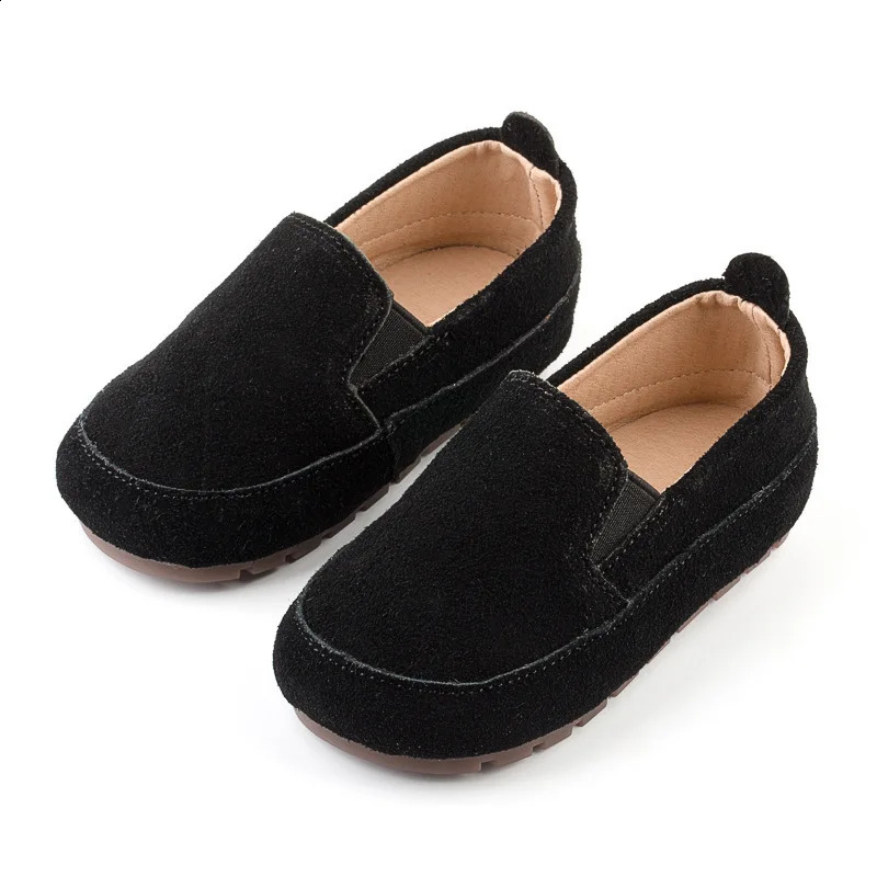 Childrens Moccasin Shoes Boys Korean Style Simple Solid Color Soft Versatile Girls Round-toe Kids Fashion Tassel Slip-on Casual 250617