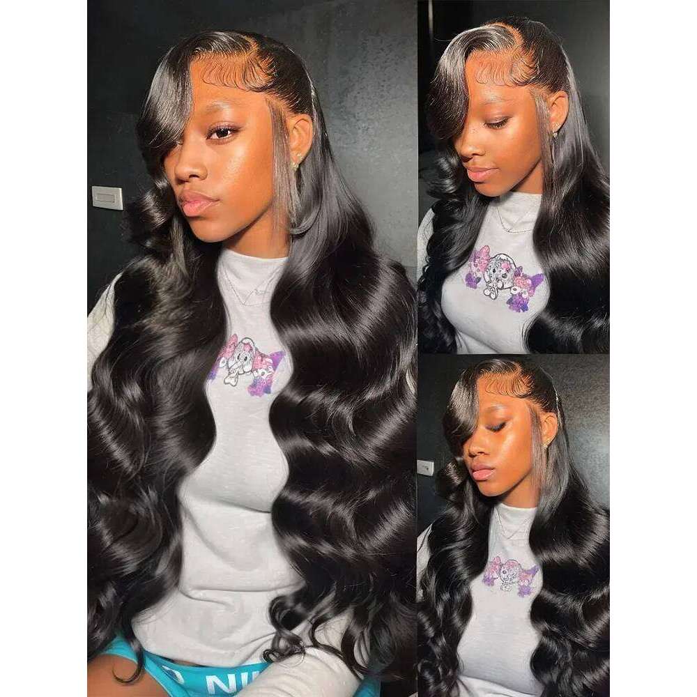 Body Wave 13x4 Front Wig 13x6 Lace Frontal Wigs Human Hair 30 40 Inch Loose Water HD Black 5x5 Glueless Closure Brazilian