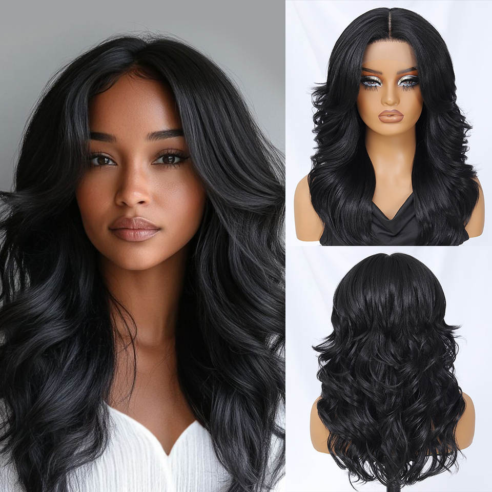 Wigs Human Hair Hot Fashion Genie Premium Deep Wave Natural Headband Glueless Synthetic Blonde HD Swiss Lace Front Curls Wigs