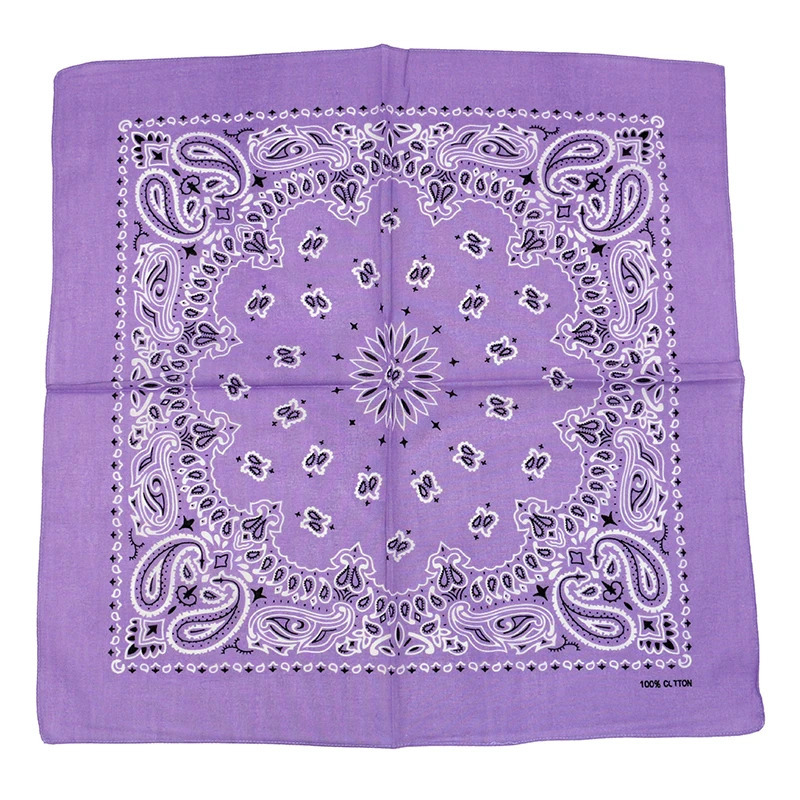 55CM Square Scarf Women Spring Soft Color White Blue Purpel Khaki Paisley Cotton Headband Hip-hop Men Bandana 250617