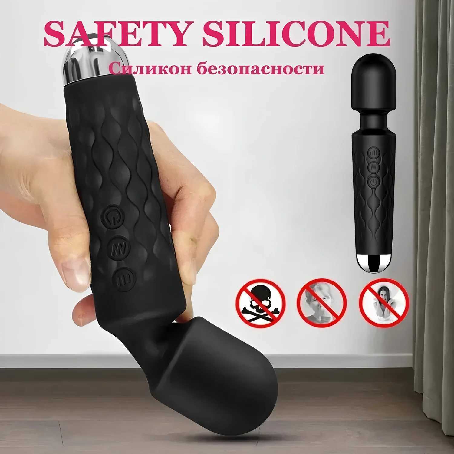 20 Modes Vibrator AV Magic Wand Powerful Female G-spot Massager Clit Clitoris Stimulator Sex Toys Adult Female Erotic Products XJ250618