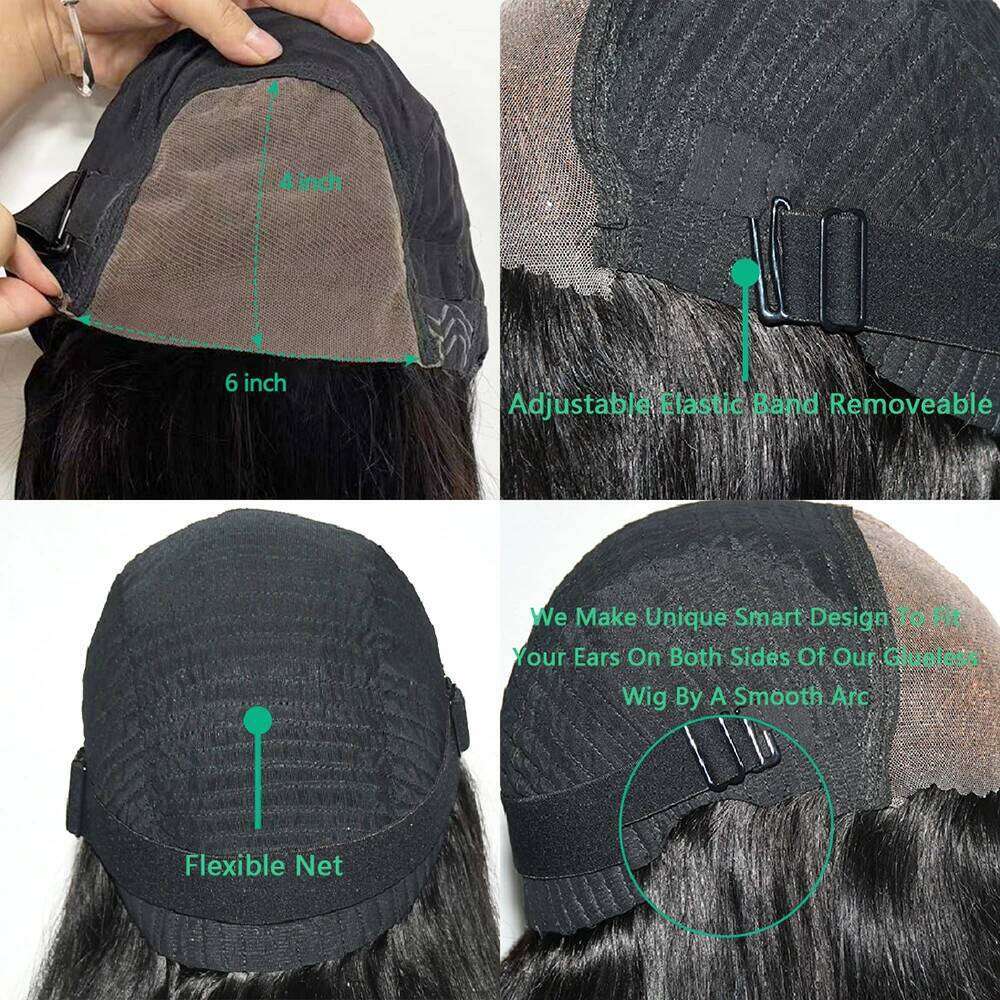 30 Inch Water Wave Wig Ready To Wear 6X4 Glueless Brazilian Human Hair Wigs PreCut For Women