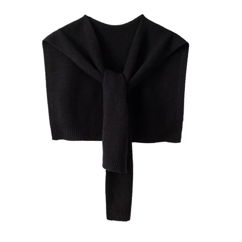 K1064 New style shawl outerwear women's fashion shawl outerwear knitted solid color cervical vertebra protection spring and autumn shawl women