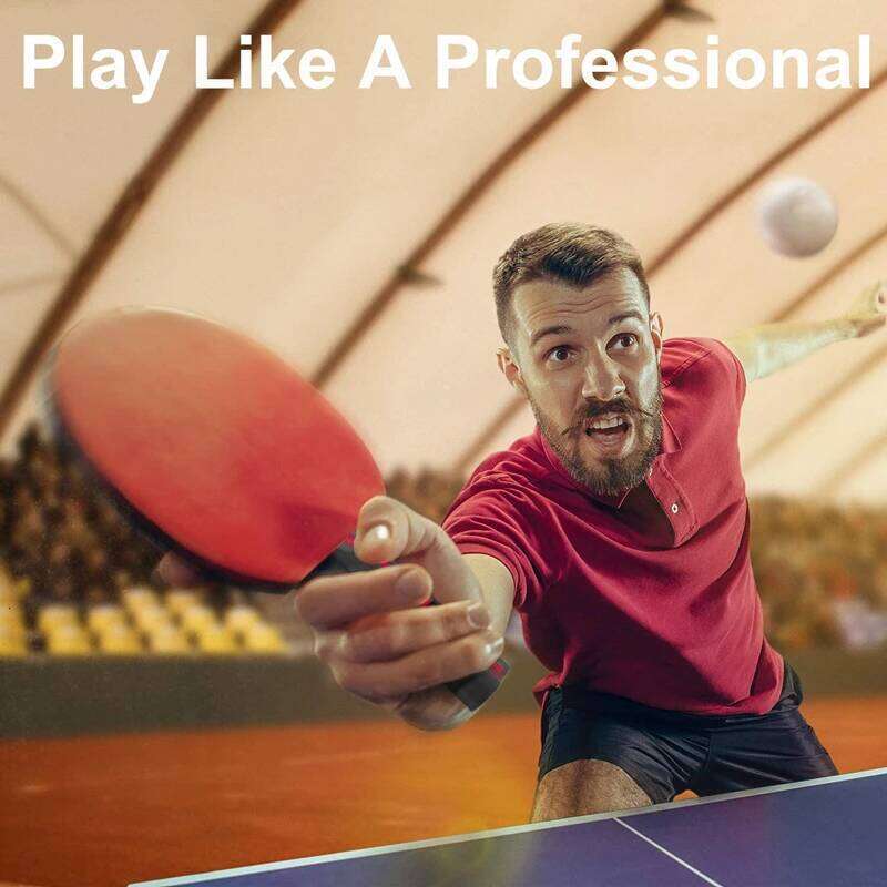 1PC Professional Tennis Table Ping Pong Racket Short Long Handle Rubber Carbon Blade Pimples-in Pingpong Paddle with Case