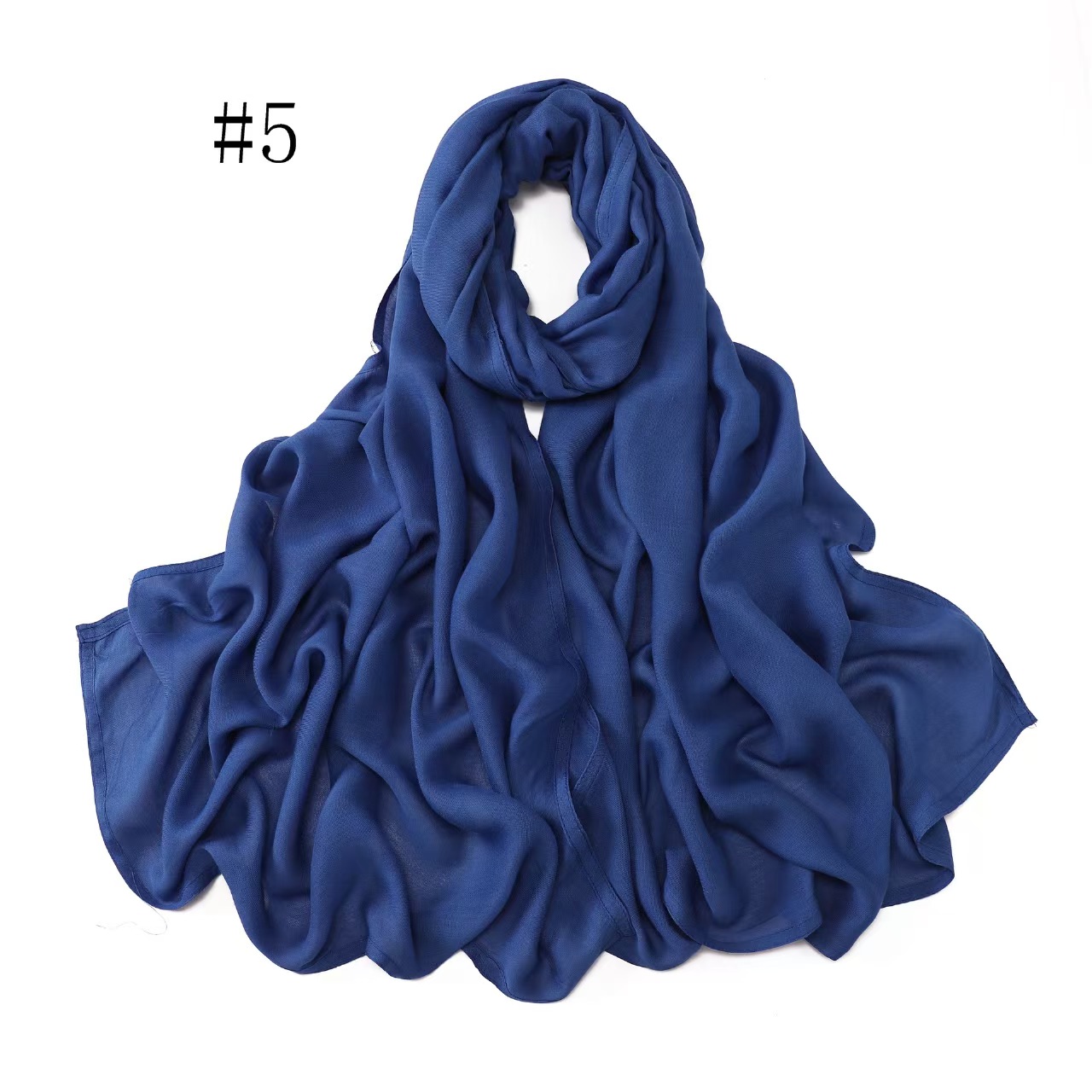 T1003 New Wide-edge Thin Modal Rayon Shawl Cotton and Linen Pure Color Scarf Headband