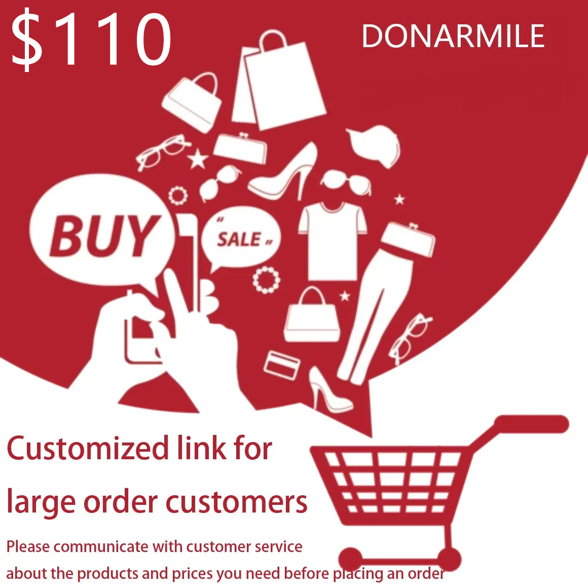 USD110 DONARMILE Customized link for customers(Please communicate with customer service about the products and prices you need before order) specify p