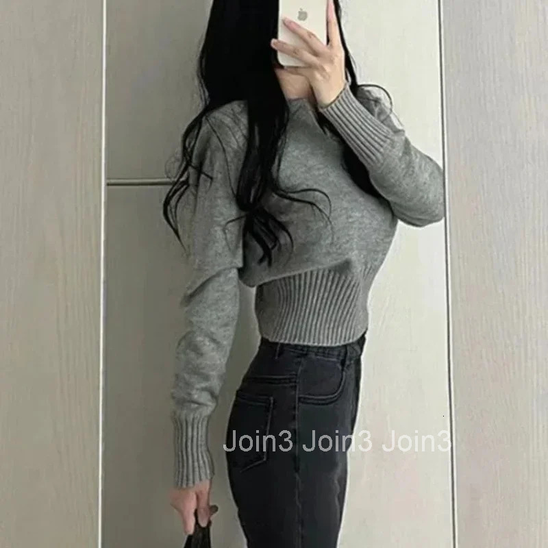 Polyester Knitted Commute Tops Woman Tshirt Cheap Korean Popular Clothes On Offer Y2k Fashion 2025 Polo Neck T Shirt for Women
